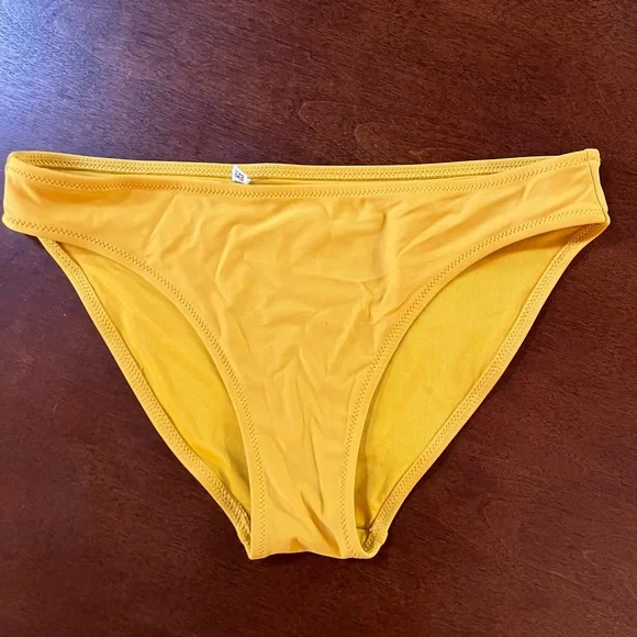 AERIE Full Coverage Swim Bottoms in Golden Yellow size Small - Picture 6 of 6